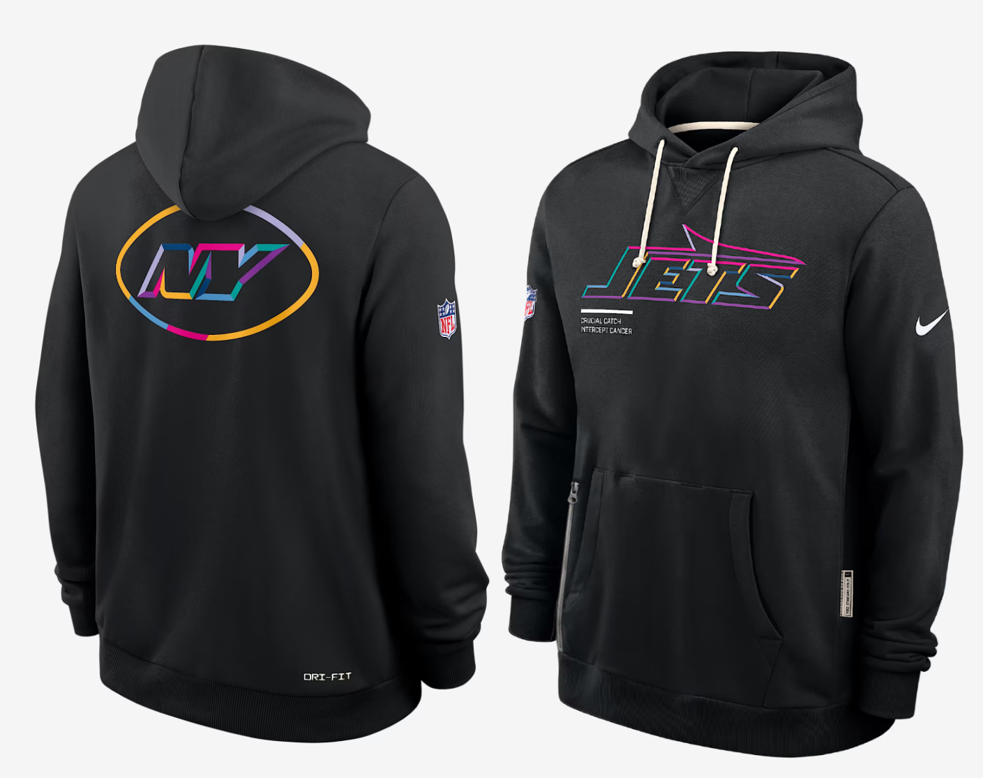 Men New York Jets black 2025 Nike NFL hoodie